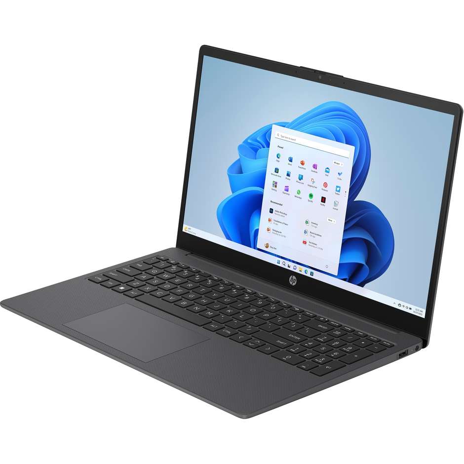 HP Notebook 15.6" Full HD Ram 8 GB Memoria 256 GB Windows 11 Home Colore Grigio