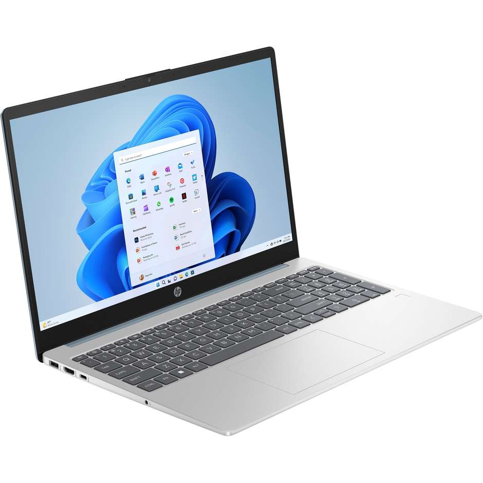 HP Notebook 15.6" Full HD Ram 8 GB Memoria 256 GB Windows 11 Home Colore Grigio