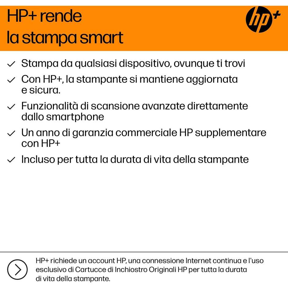 HP Office Jet Pro Stampante multifunzione 4in1 A4 Wi-Fi Colore Bianco, Nero