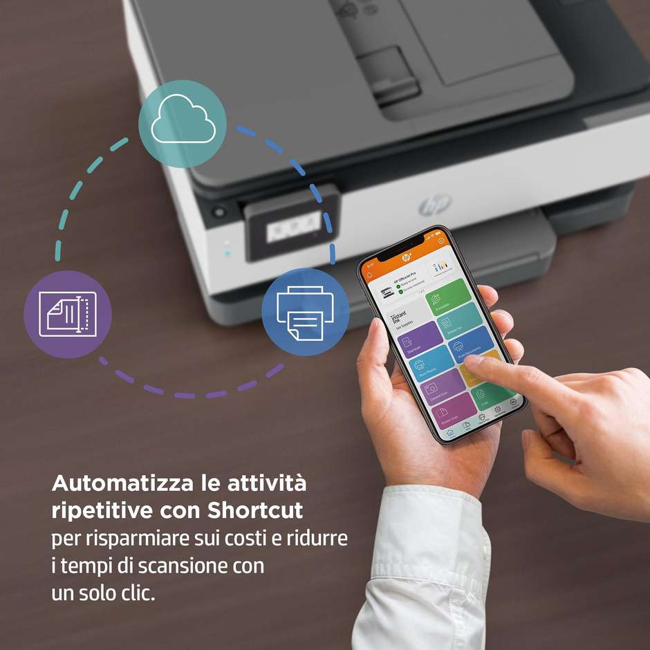 HP OfficeJet 8014e Multifunzione 3-in-1 Inkjet ADF A4 Fronte/Retro Automatico Wi-Fi Grigio/Bianco