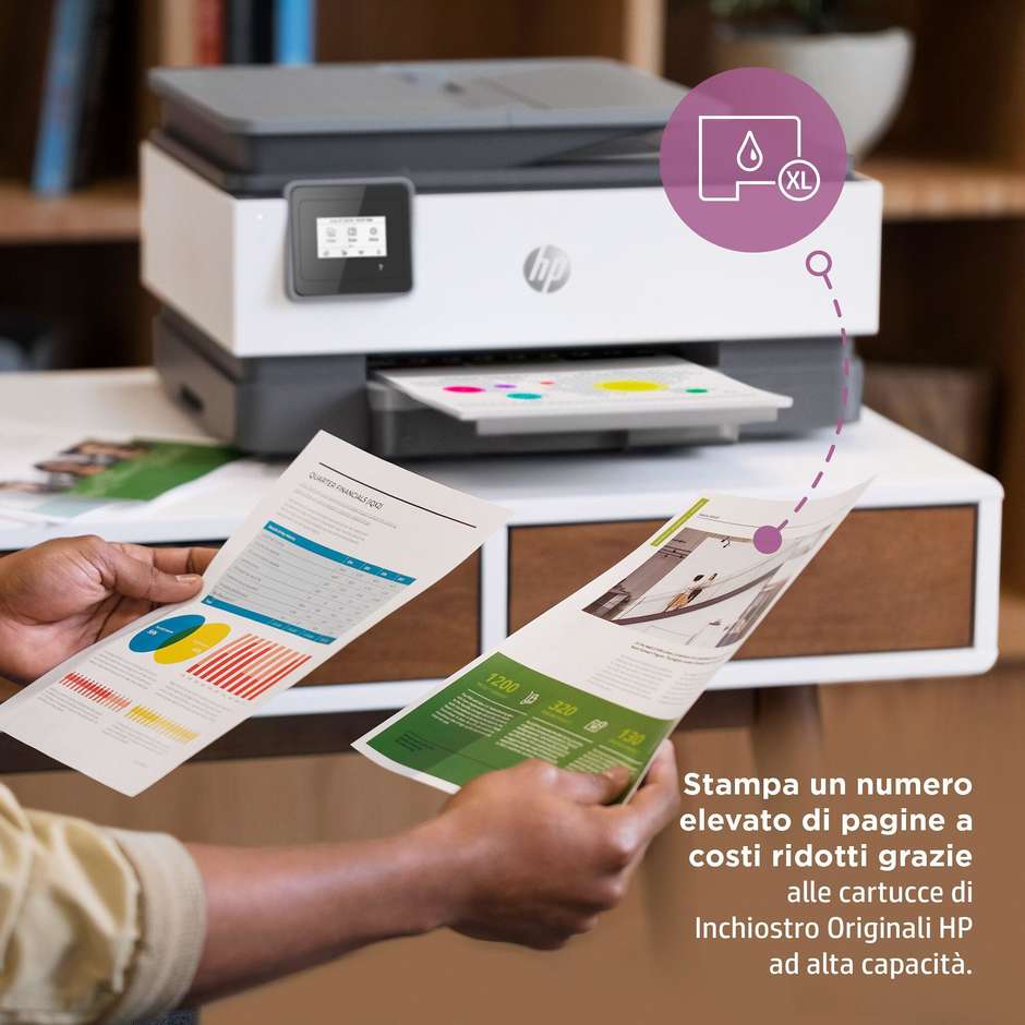 HP OfficeJet 8014e Multifunzione 3-in-1 Inkjet ADF A4 Fronte/Retro Automatico Wi-Fi Grigio/Bianco