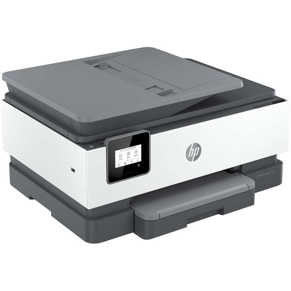 HP OfficeJet Pro 8014e (228G0B) Stampante Multifunzione Inkjet 3-in-1 A4 ADF 35 Fogli Fronte/Retro Automatico Wi-Fi Dual Band Auto-Healing HP+ Grigio/Bianco