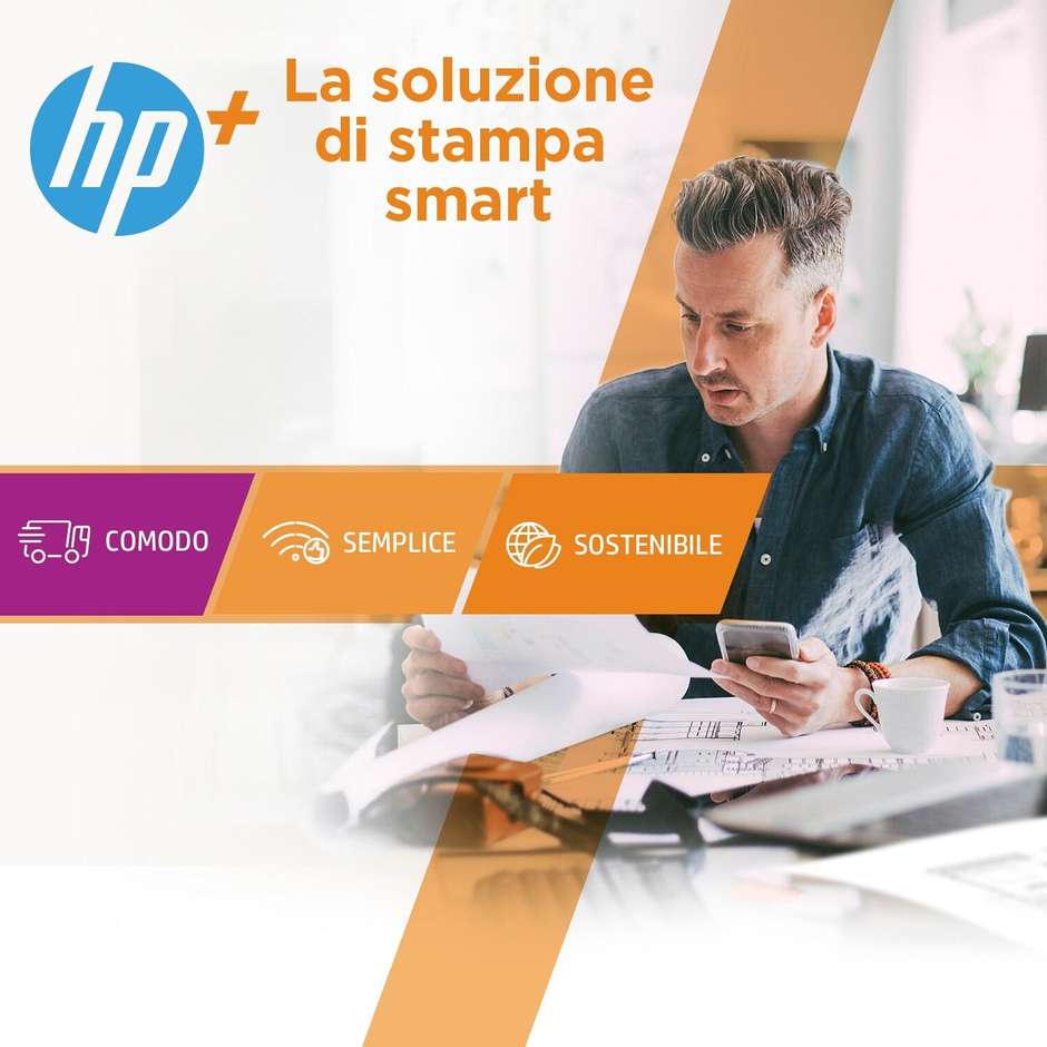 HP OfficeJet Pro 8014e (228G0B) Stampante Multifunzione Inkjet 3-in-1 A4 ADF 35 Fogli Fronte/Retro Automatico Wi-Fi Dual Band Auto-Healing HP+ Grigio/Bianco