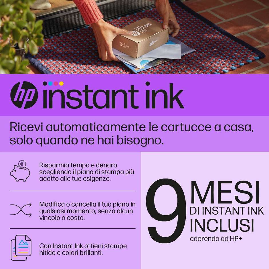 HP OfficeJet Pro 8014e (228G0B) Stampante Multifunzione Inkjet 3-in-1 A4 ADF 35 Fogli Fronte/Retro Automatico Wi-Fi Dual Band Auto-Healing HP+ Grigio/Bianco