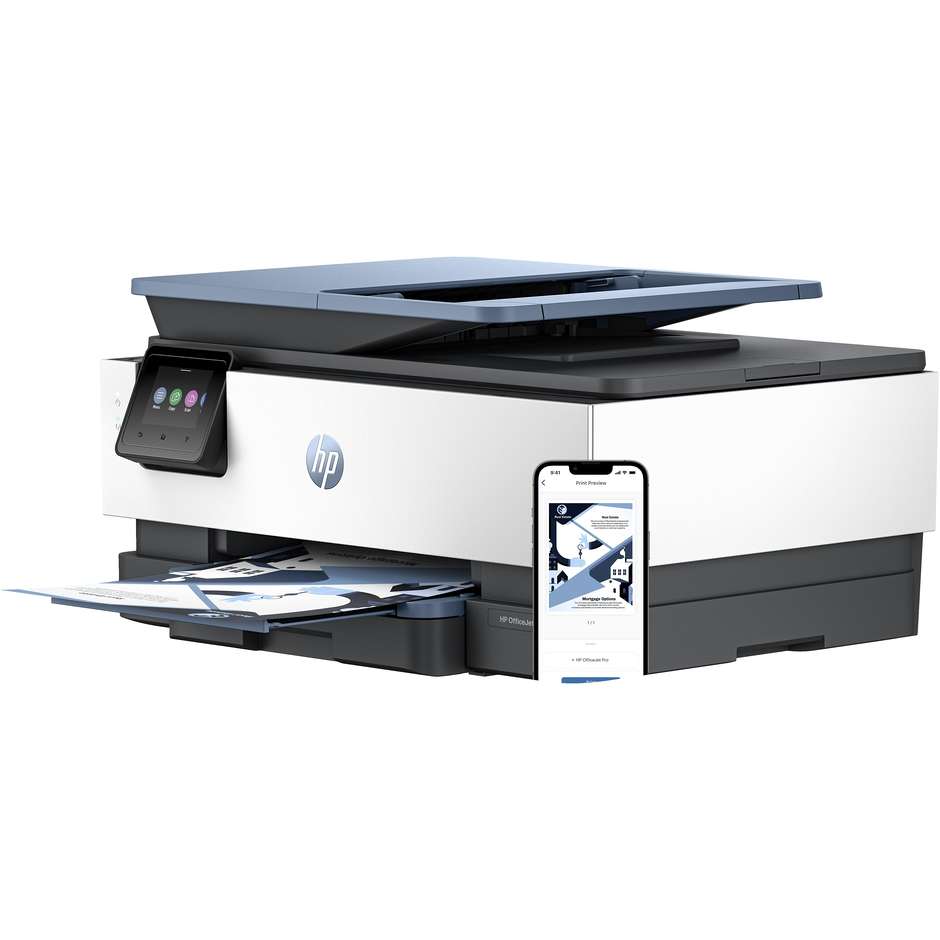 HP OfficeJet Pro 8125e (405U8B) Stampante Multifunzione Inkjet 4-in-1 A4 Touchscreen a Colori ADF 35 Fogli Fronte/Retro Automatico Wi-Fi Dual Band Fax HP+ Nero