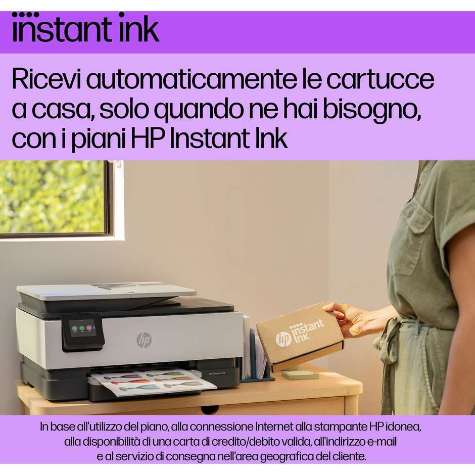 HP OfficeJet Pro 8125e Multifunzione 3-in-1 Inkjet ADF Touchscreen A4 Fronte/Retro Automatico Wi-Fi Ethernet Nero