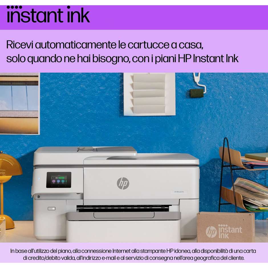 HP OfficeJet Pro Stampante Multifunzione 3in1 A3 Wi-Fi Colore Bianco