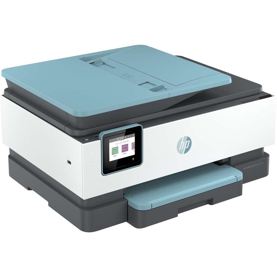 HP OJ8025E Stampante Multifunzione a colori 4-in-1 Wi-Fi Formato A4 colore nero e verde