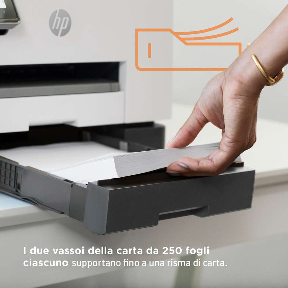 HP OJ9022E PR Stampante Multifunzione a cartuccia Wi-Fi Formato A4 colore bianco e nero
