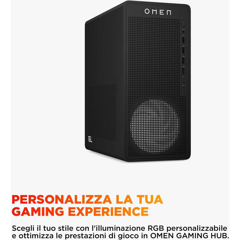 HP OMEN 16L TG03-0056nl Gaming PC Ryzen 7 8700F 16GB 512GB Nero