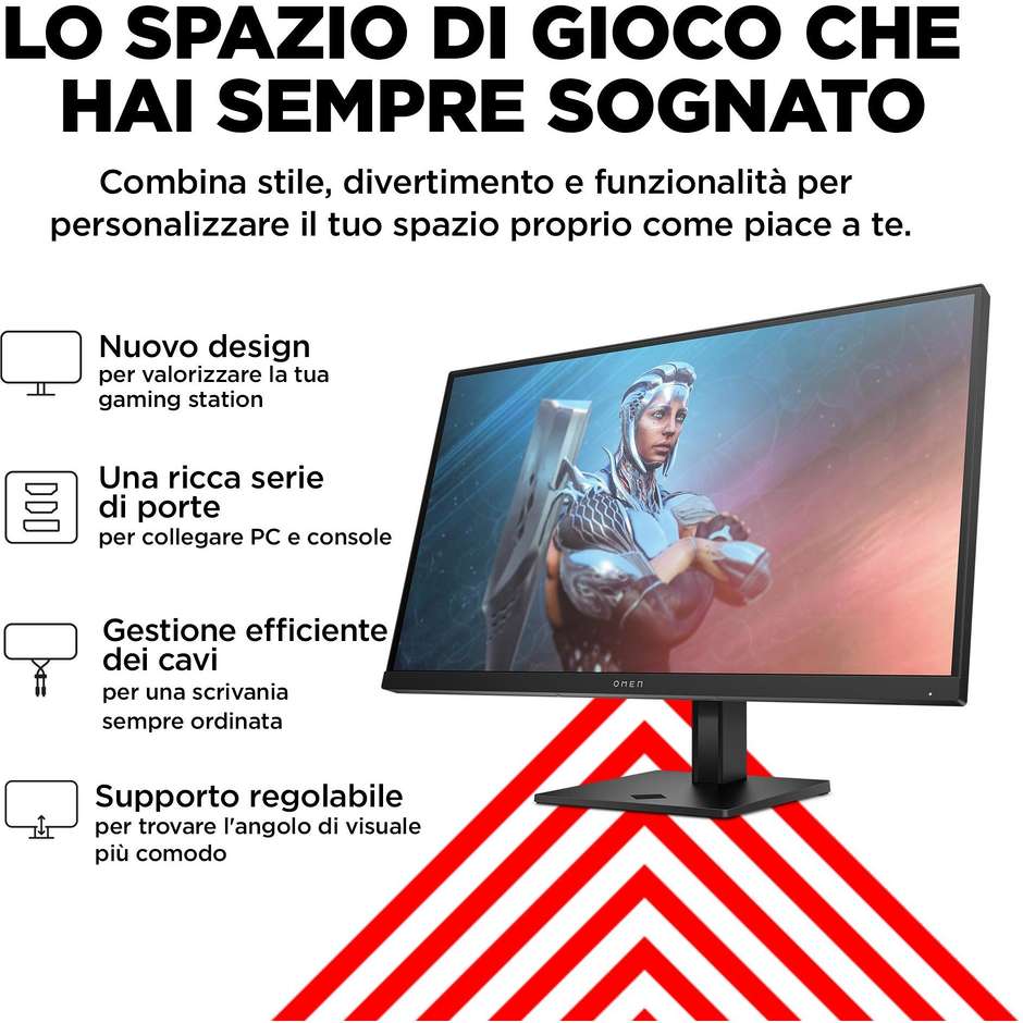 HP OMEN 27 780F9AA#ABB monitor gaming IPS 27 pollici Full HD 165 Hz