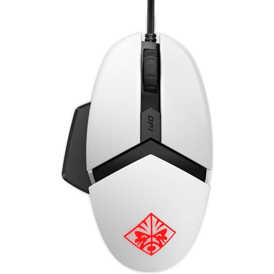 HP OMEN Reactor Mouse ergonomico USB colore bianco