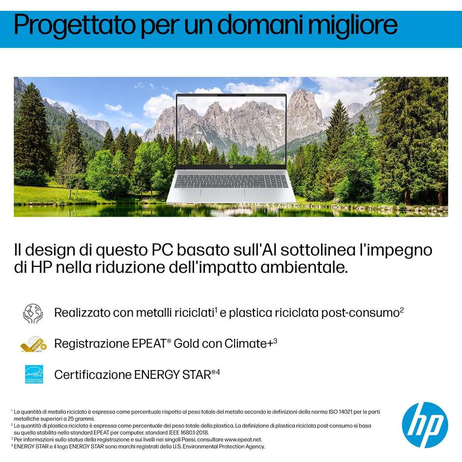 HP OmniBook 5 LaptopAI 16-af1033nl Intel Core Ultra 7 32GB 1TB Argento