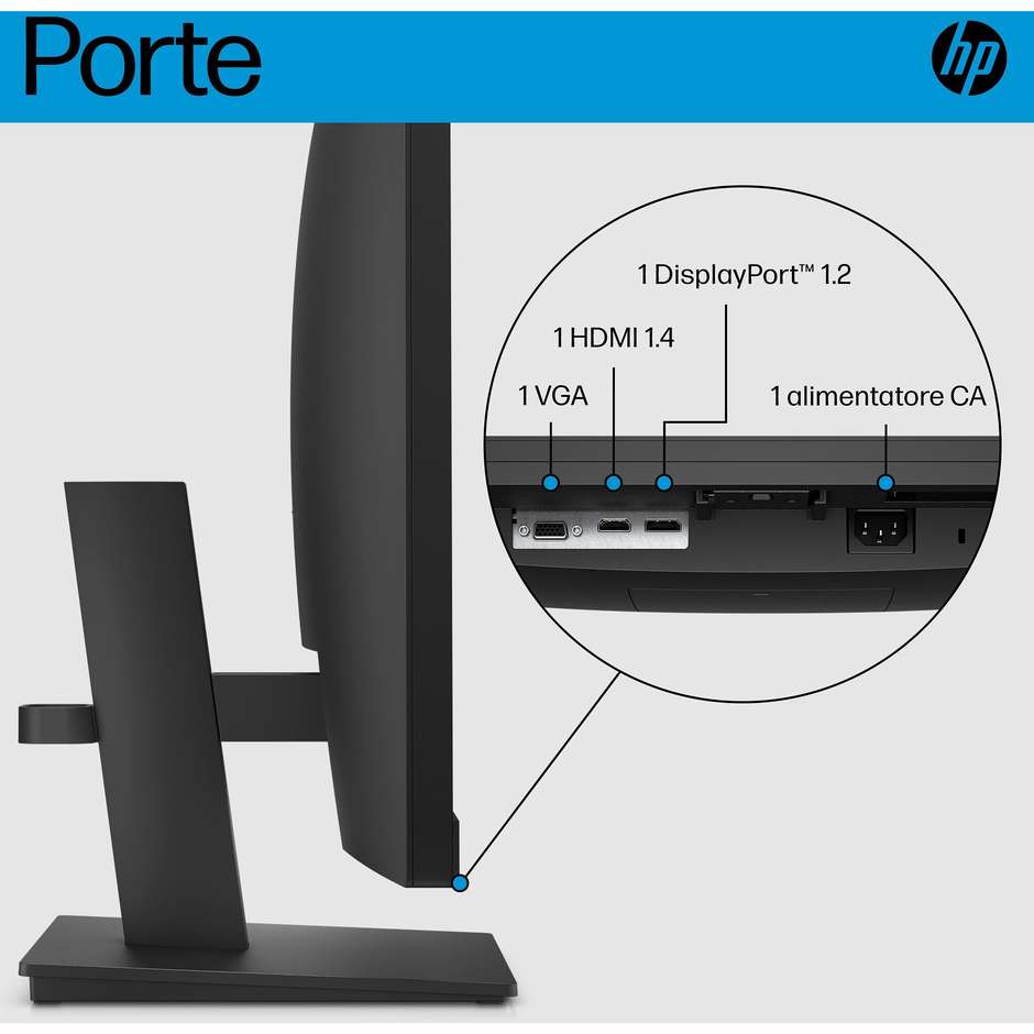 HP P27h G5 PC Monitor 27" Full HD 250 cd/m² Classe D Colore Nero