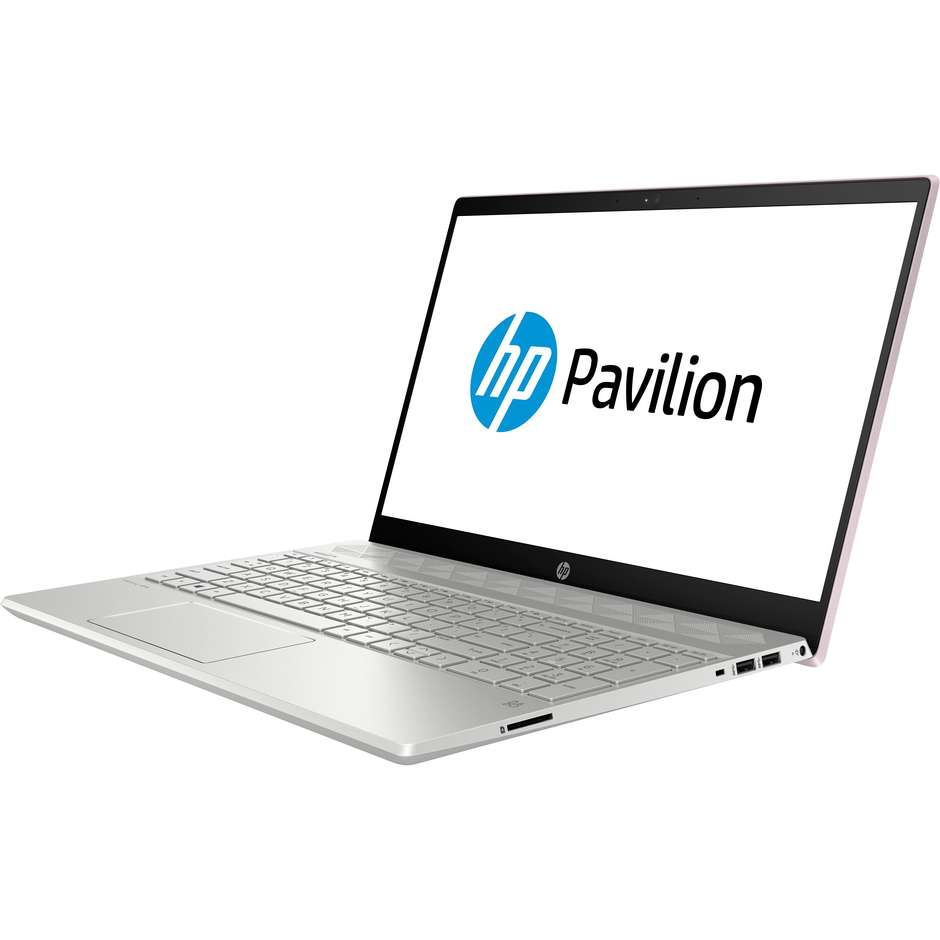 HP Pavilion 15-cs0995nl Notebook 15.6" Windows 10 Home Intel Core i7 Ram 16GB Hard Disk SSD 256GB Colore Rosa/ Argento