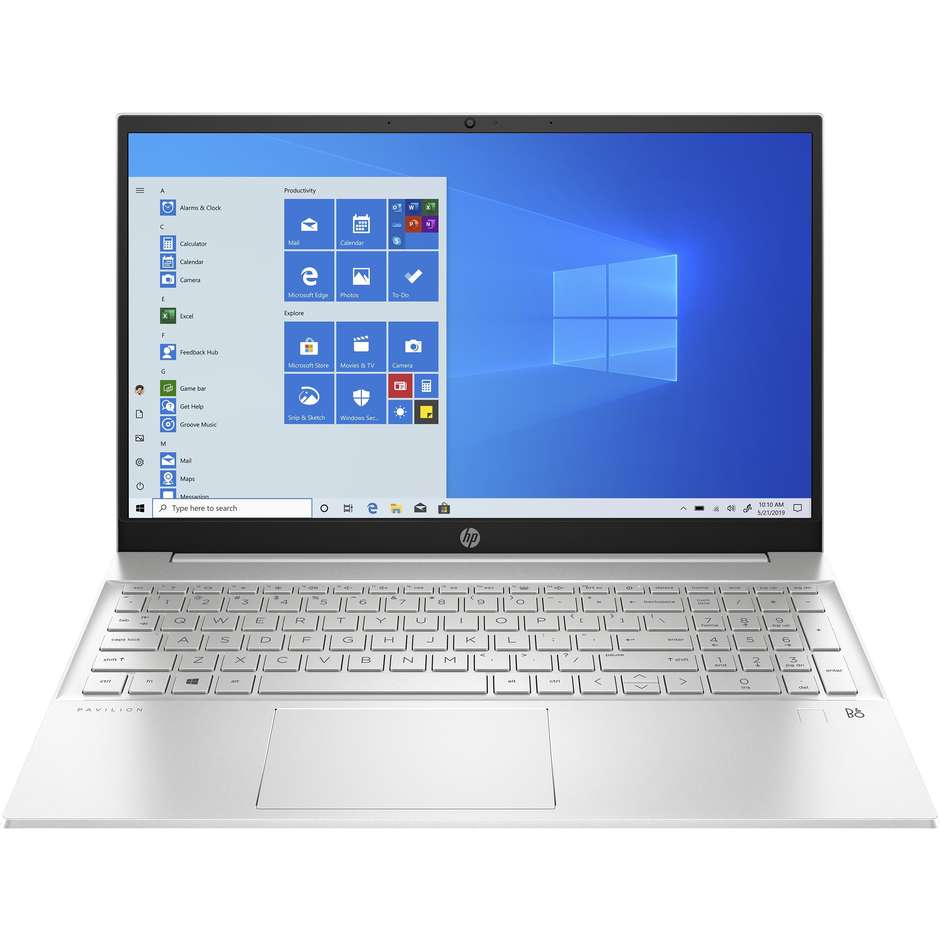 HP Pavilion 15-eg1004nl Notebook 15.6" Full HD Intel Core i5 8 Gb Ram 512 Gb SSD Windows 11 Home Colore Argento