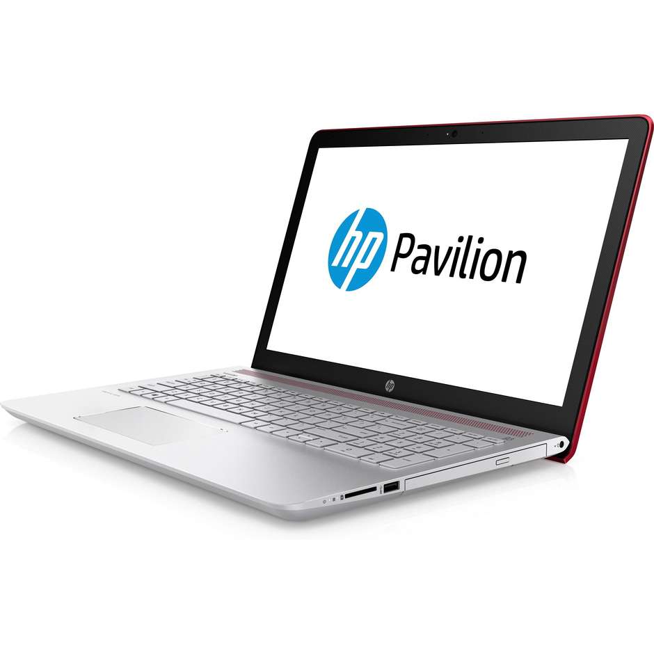 HP Pavillon 15-CD001NL Notebook 15,6" AMD A12-9720P Ram 8GB HDD 1TB Windows 10 Home colore Rosso,Argento