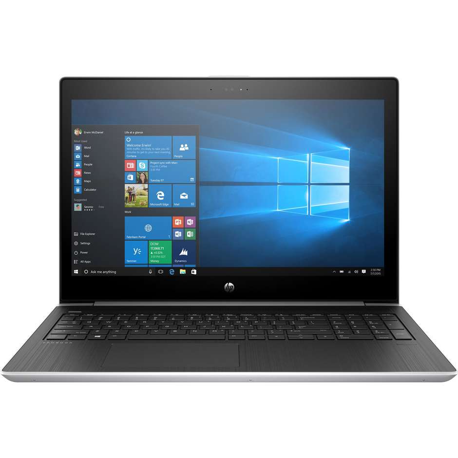 HP ProBook 450 G5 Notebook 15.6" Intel Core i7-7500U Ram 8 GB SSD 256 GB Windows 10 Professional