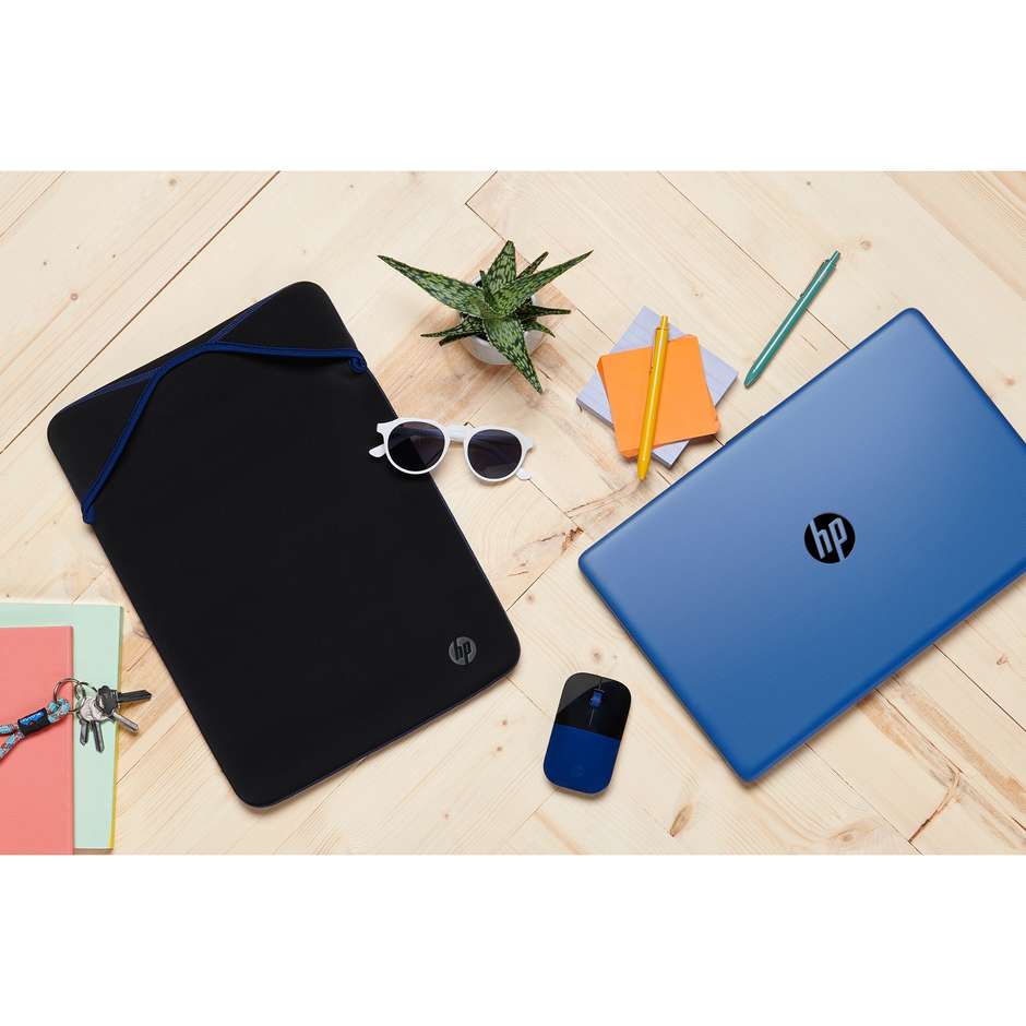 HP Reversible Protective Sleeve 15.6" (2F1X7AA) Custodia Morbida in Neoprene Reversibile Blu e Nero