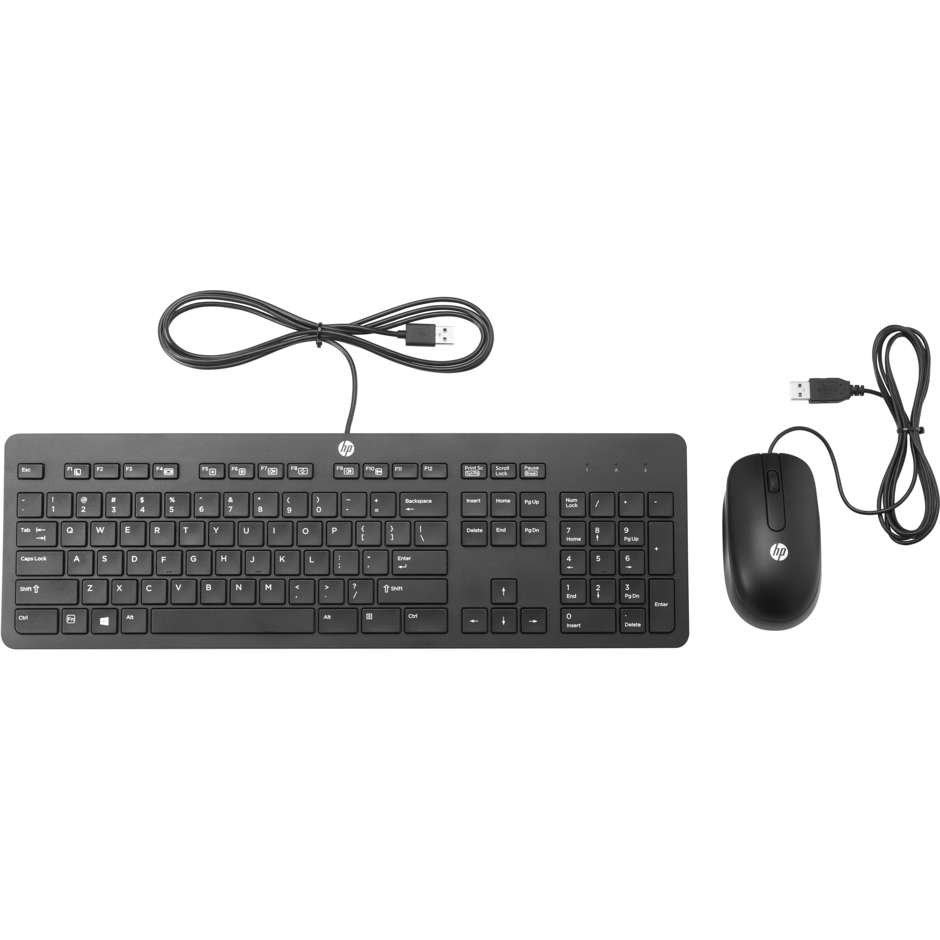 HP Slim Kit Tastiera + Mouse USB colore nero