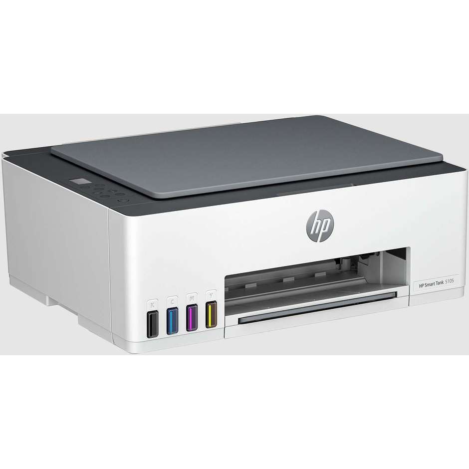 HP Smart Tank 5105 (1F3Y3A) Stampante Multifunzione Inkjet 3-in-1 A4 a Serbatoi Ricaricabili Wi-Fi Auto-Healing Sensori Livello Inchiostro HP Smart Bianco