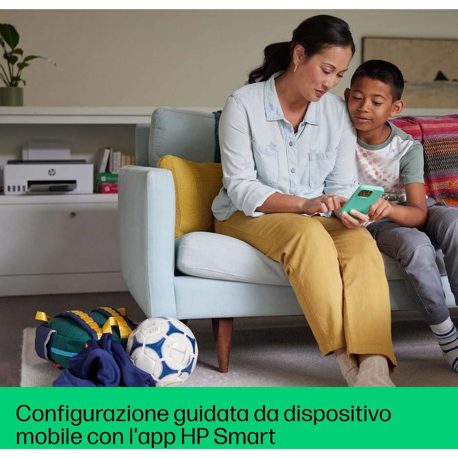 HP Smart Tank 5105 (1F3Y3A) Stampante Multifunzione Inkjet 3-in-1 A4 a Serbatoi Ricaricabili Wi-Fi Auto-Healing Sensori Livello Inchiostro HP Smart Bianco