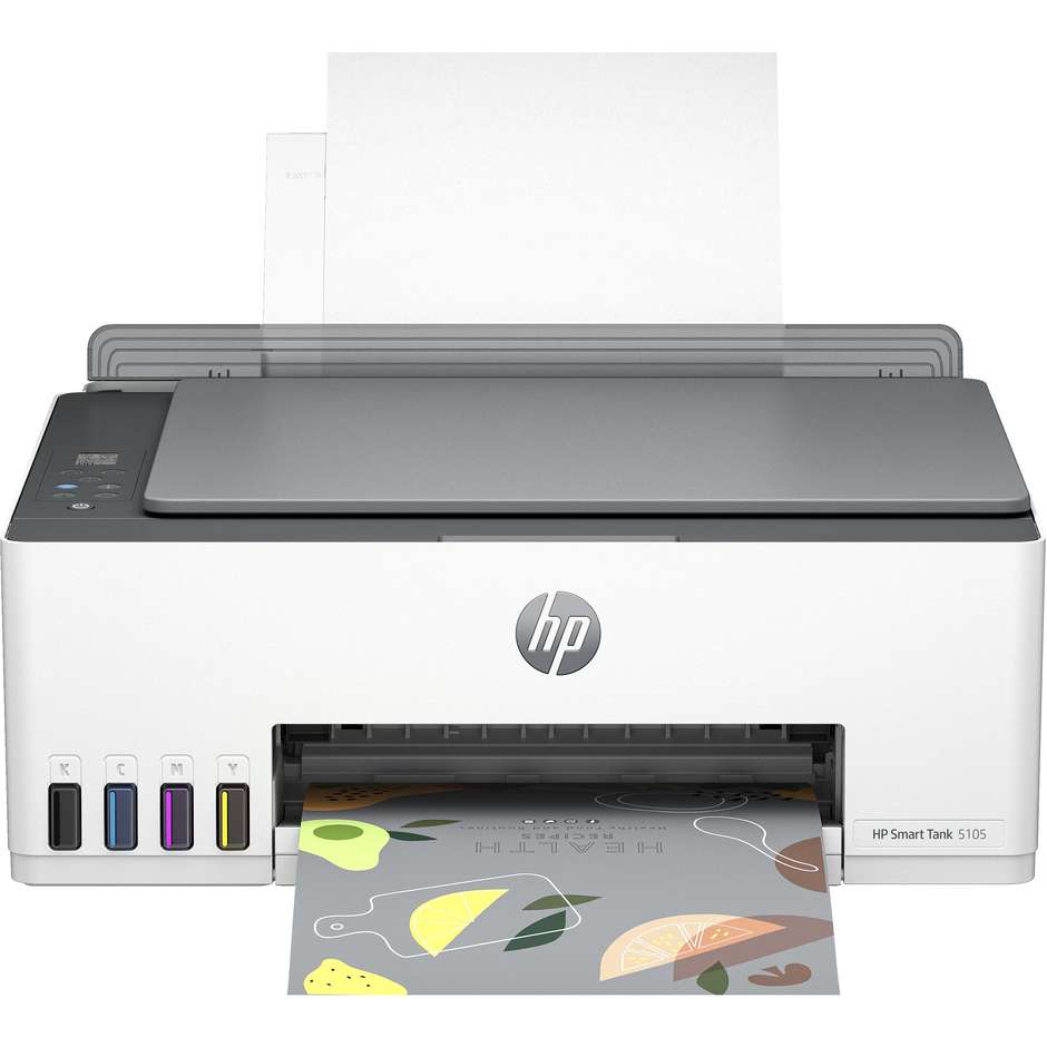HP Smart Tank 5105 Multifunzione 3-in-1 Inkjet Serbatoi Ricaricabili A4 Wi-Fi USB Bianco (1F3Y3A)