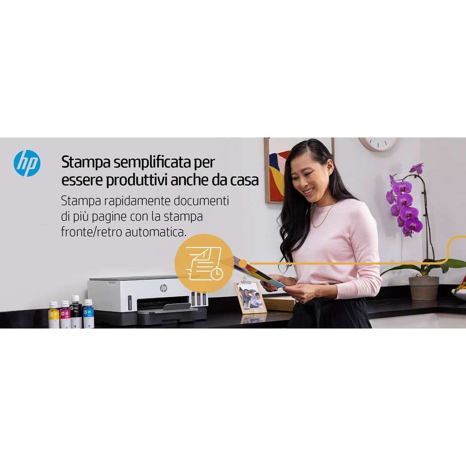 HP Smart Tank 7005 (28B54A) Stampante Multifunzione Inkjet 3-in-1 A4 a Serbatoi Ricaricabili Fronte/Retro Automatico Wi-Fi Dual Band Auto-Healing Bianco/Grigio