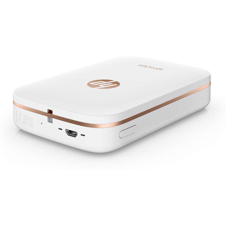 HP Sprocket Stampante Fotografica Bluetooth 3.0 Compatibilità ios/ Android Colore Bianco