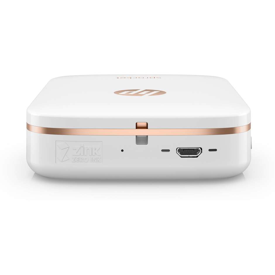 HP Sprocket Stampante Fotografica Bluetooth 3.0 Compatibilità ios/ Android Colore Bianco