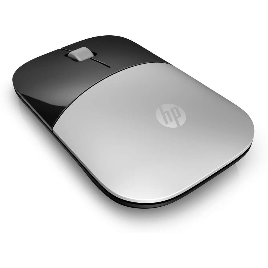 HP Z3700 Mouse Wireless Ambidestro a Basso Profilo Sensore Ottico da 1200 DPI Ricevitore USB Nano - Nero Lucido