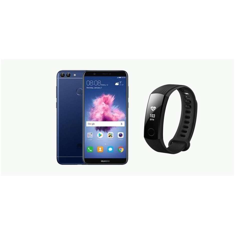 Huawei 775870 P Smart smartphone TIM 5.65" Full HD Memoria 32 GB colore blu + Band 3e fitness band