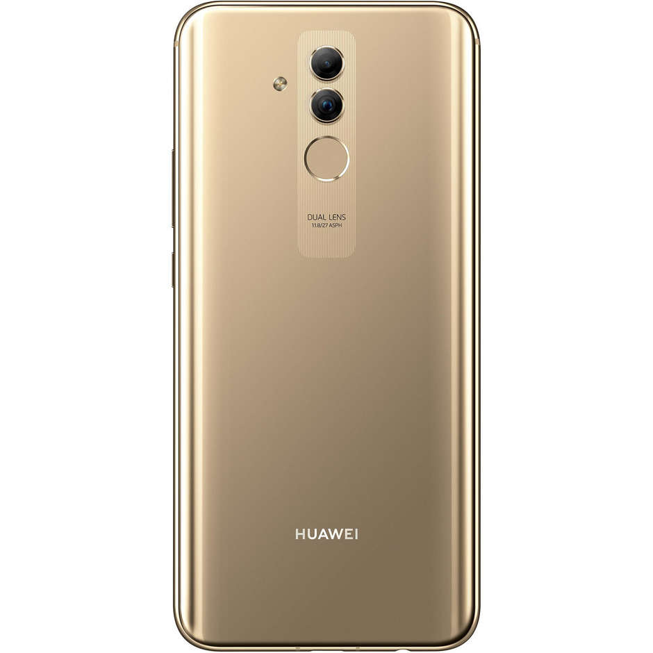 Huawei Mate 20 Lite Smartphone 6,3" Display FHD+ memoria 64 GB Ram 4 GB Doppia Fotocamera Android colore Oro