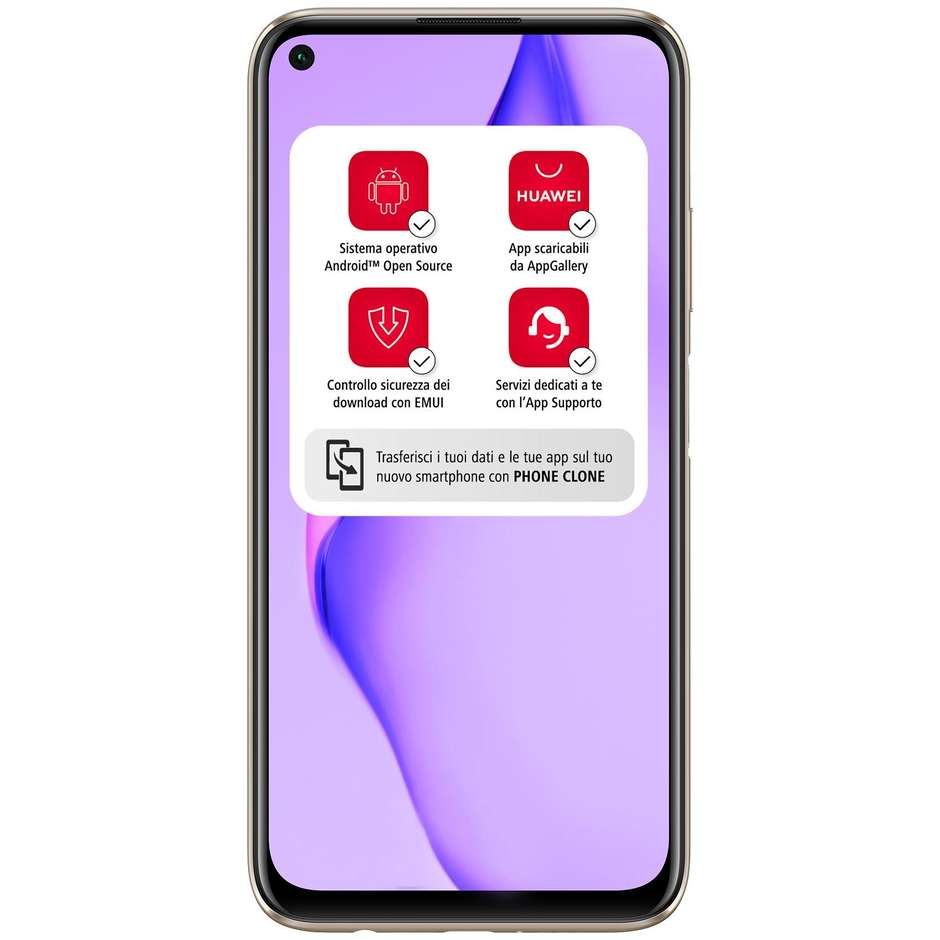 Huawei P40 Lite Smartphone 6,4" FHD+ Ram 6 GB Memoria 128 GB Android 10.0 colore Sakura Pink