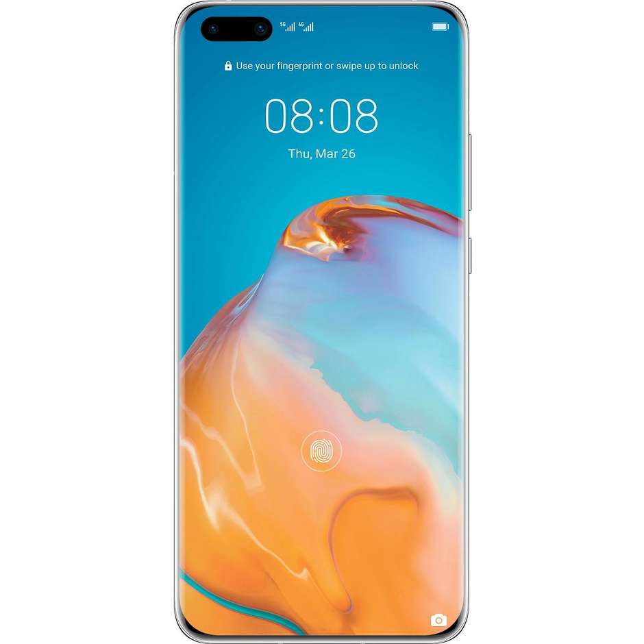 Huawei P40 Pro Smartphone 6,58" OLED Ram 8 GB Memoria 256 GB 5G Android 10 colore Silver Frost