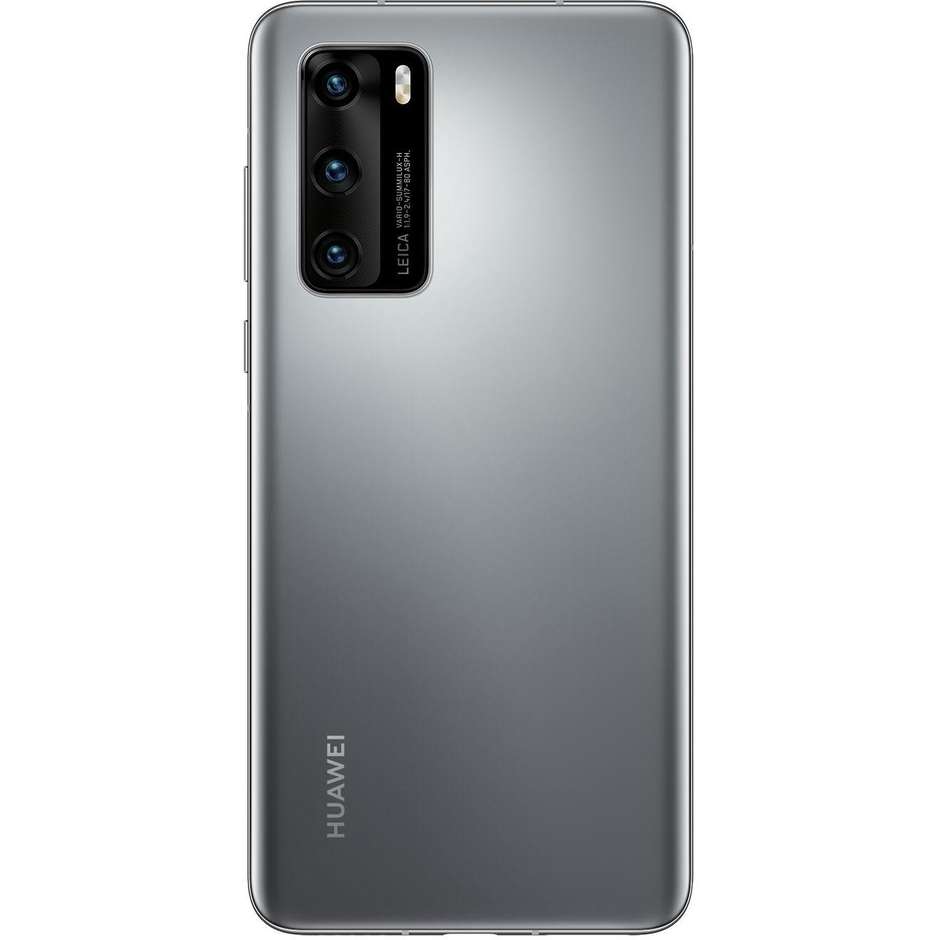Huawei P40 Smartphone 5G 15,5 cm (6.1") OLED 8 GB 128 GB Tripla Fotocamera Leica 50 MP Argento (Silver Frost)