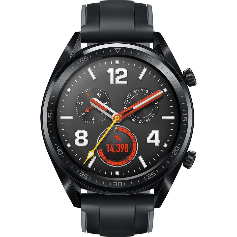 Huawei Watch GT 46mm Smartwatch Display AMOLED 1.39" TruSeen GPS Colore Acciaio Inossidabile/Nero