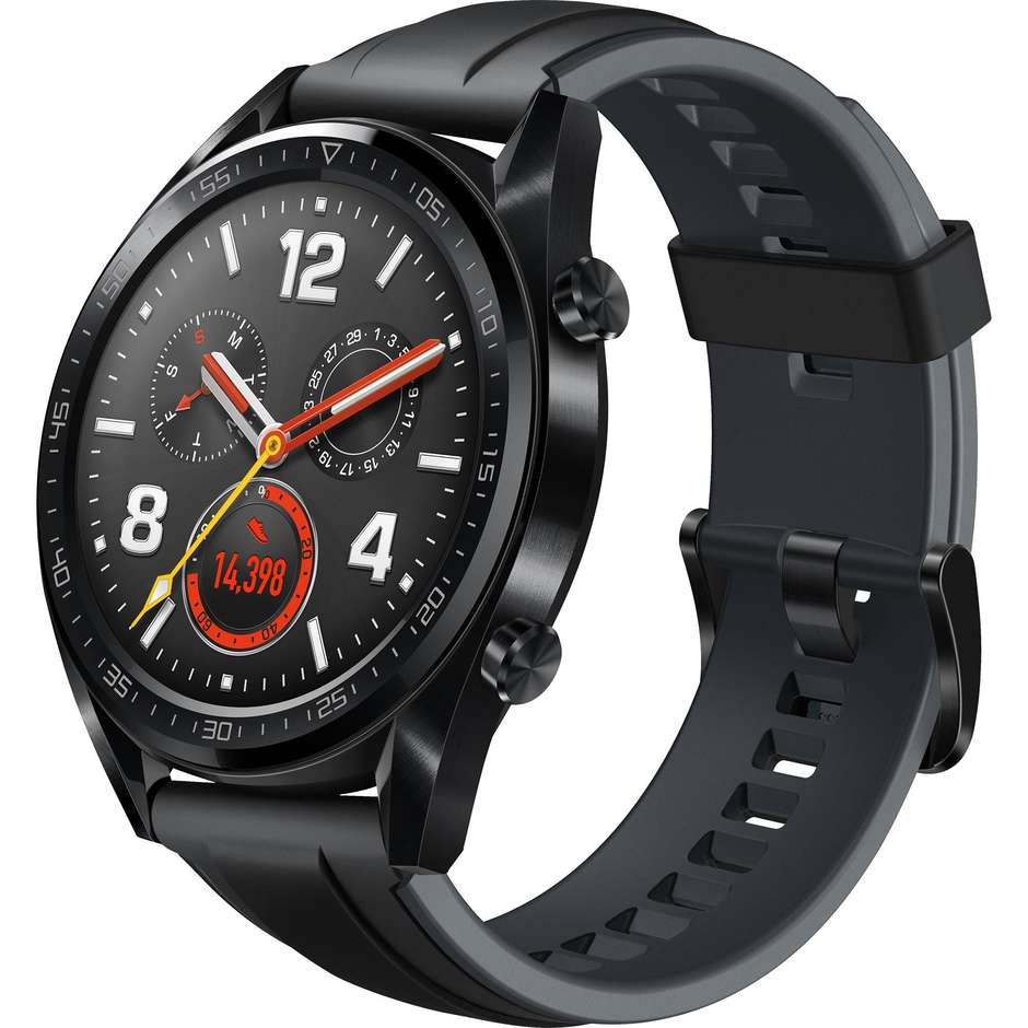 Huawei Watch GT 46mm Smartwatch Display AMOLED 1.39" TruSeen GPS Colore Acciaio Inossidabile/Nero