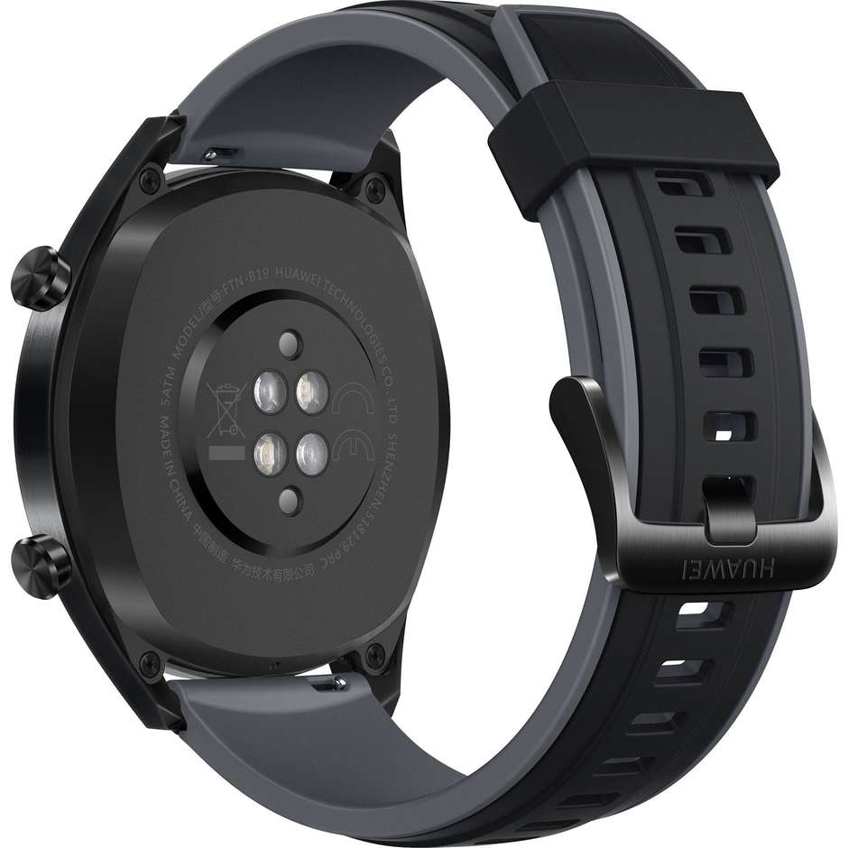 Huawei Watch GT 46mm Smartwatch Display AMOLED 1.39" TruSeen GPS Colore Acciaio Inossidabile/Nero