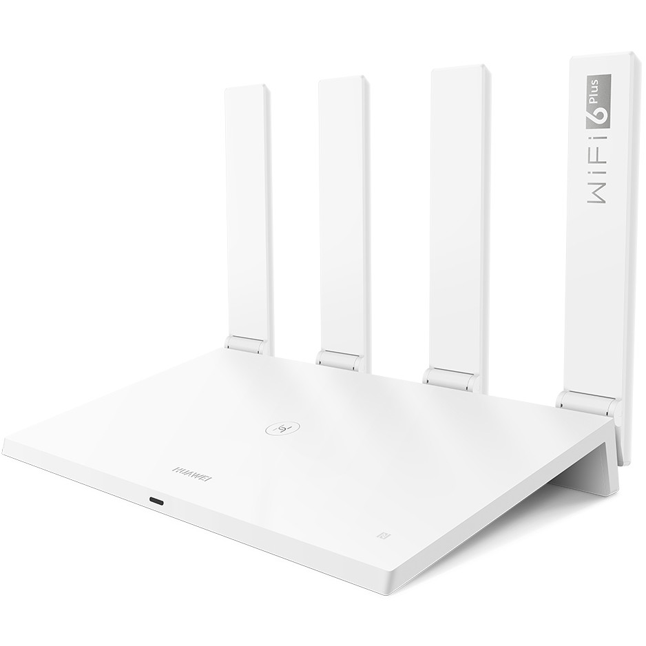 Huawei WiFi AX3 Pro (WS7200-20) Router Wi-Fi 6 Plus Dual Band AX3000 con CPU Quad-Core 4 Porte Gigabit e NFC - Bianco