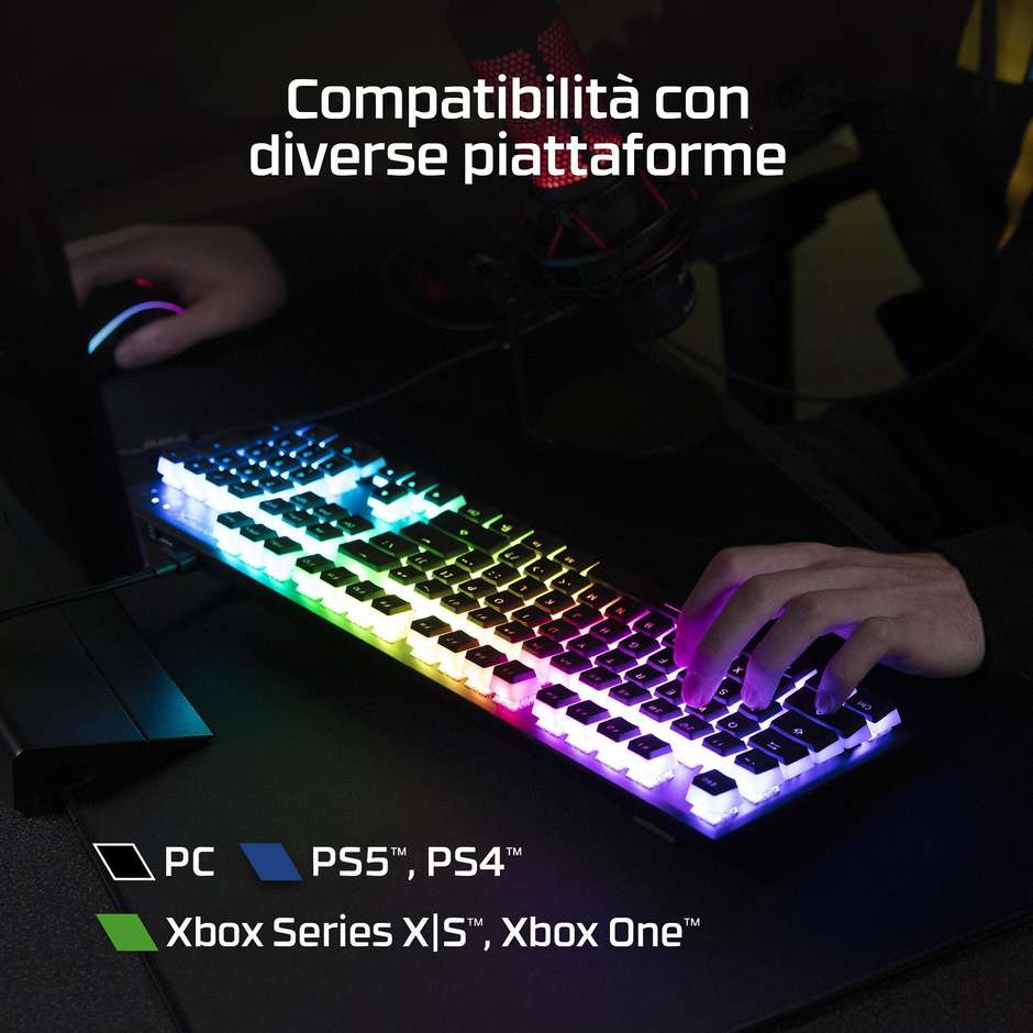 HyperX Alloy Origins 60 tastiera meccanica gaming HyperX Red RGB layout USA