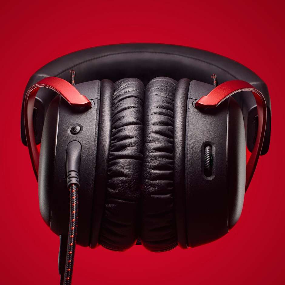 HyperX Cloud III Cuffie gaming 53 mm jack 3,5 mm USB-C DTS Headphone:X nere e rosse