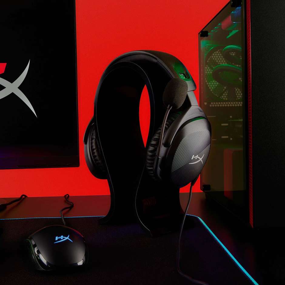 HyperX Cloud Stinger 2 Cuffie Gaming Cablate con Driver da 50mm DTS Spatial Audio Microfono Swivel-to-Mute Jack 3.5mm Nero (519T1AA)