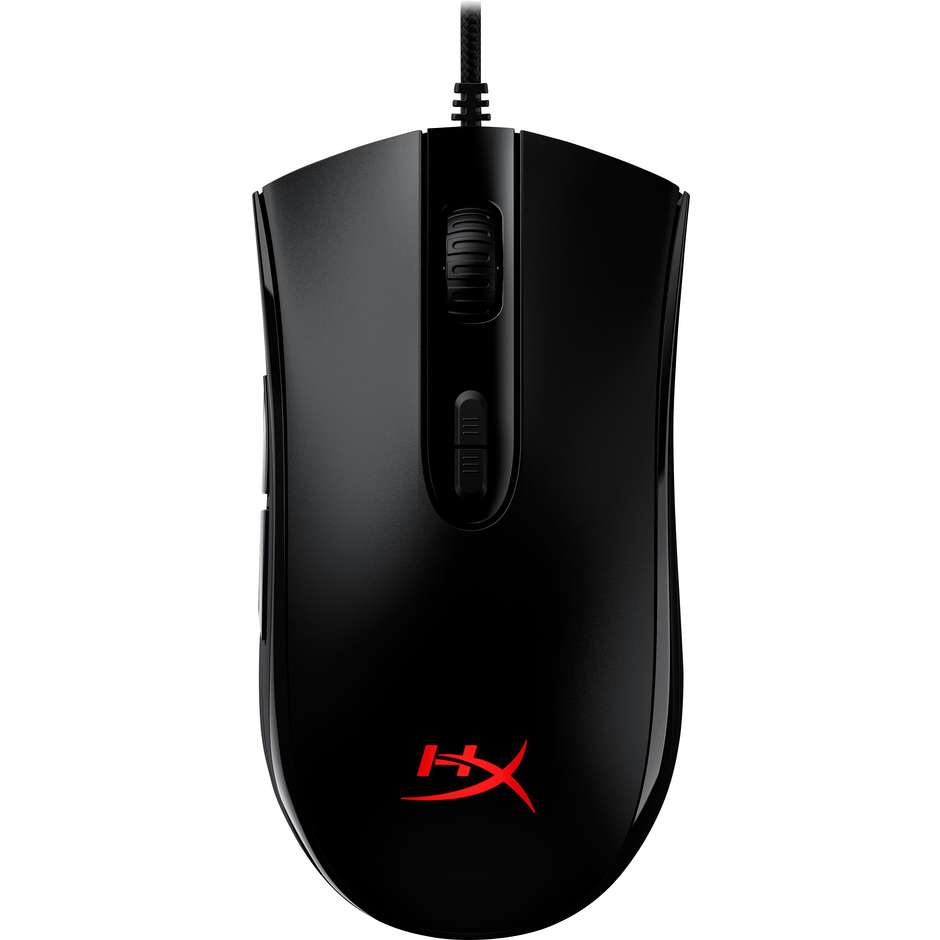 HyperX Pulsefire Core Mouse Gaming RGB con Sensore Ottico PixArt 3327 fino a 6200 DPI 7 Tasti Programmabili e Switch Meccanici - Nero (4P4F8AA)
