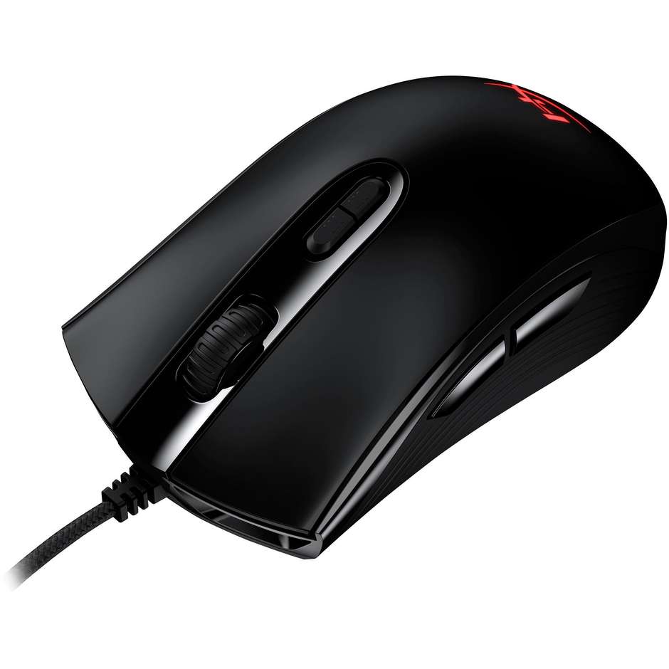 HyperX Pulsefire Core Mouse Gaming RGB con Sensore Ottico PixArt 3327 fino a 6200 DPI 7 Tasti Programmabili e Switch Meccanici - Nero (4P4F8AA)