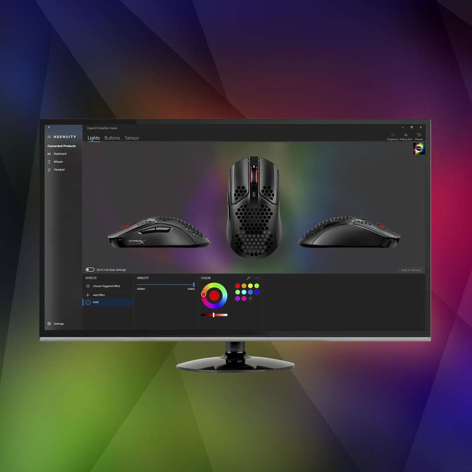 HyperX Pulsefire Haste Mouse da gaming Colore Nero