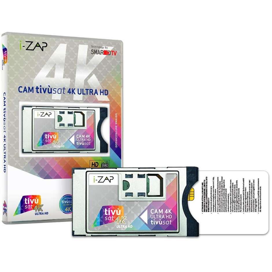I-Zap Cam Tivu-Sat Scheda TV Sat 4K Ultra HD colore multi