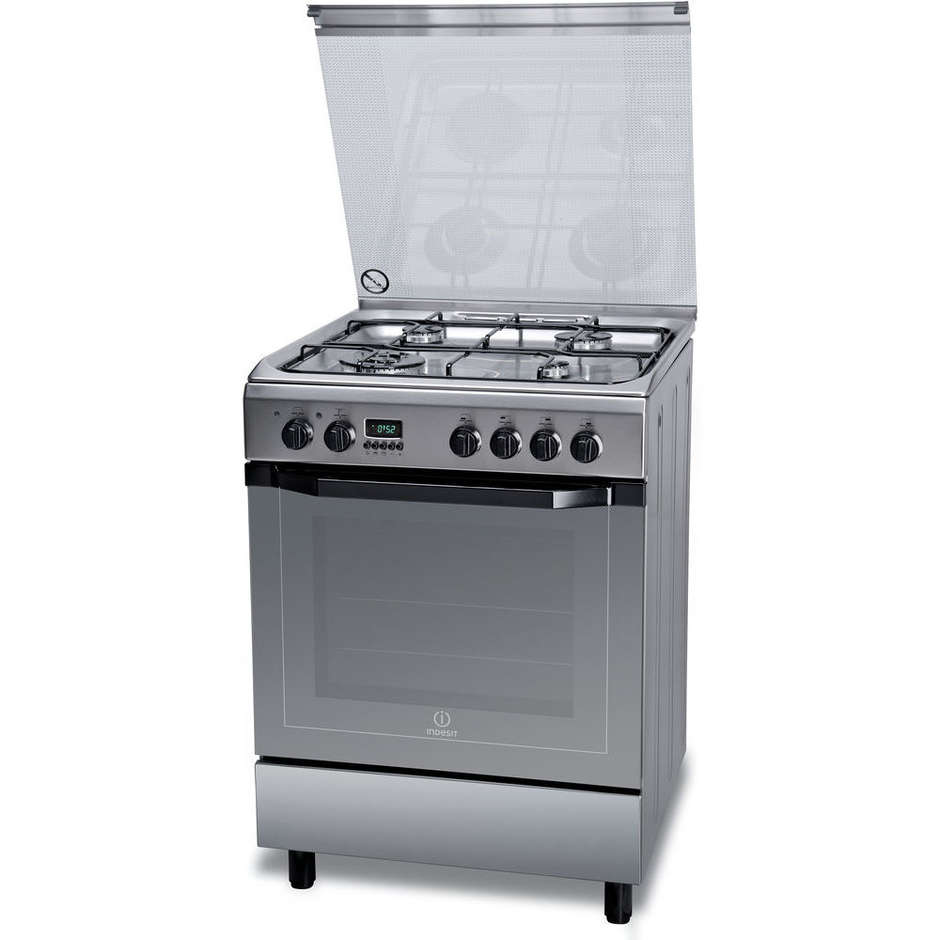 I6TMH6AF(X)/I Indesit cucina 60x60 4 fuochi a gas forno elettrico 58 litri classe A colore inox