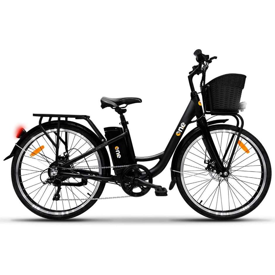 Icon-E One Light E-bike Elettrica Ruote 26'' Potenza 250 W Peso Max 120 Kg Velocità 25 Km/h Autonomia 35 Km colore nero