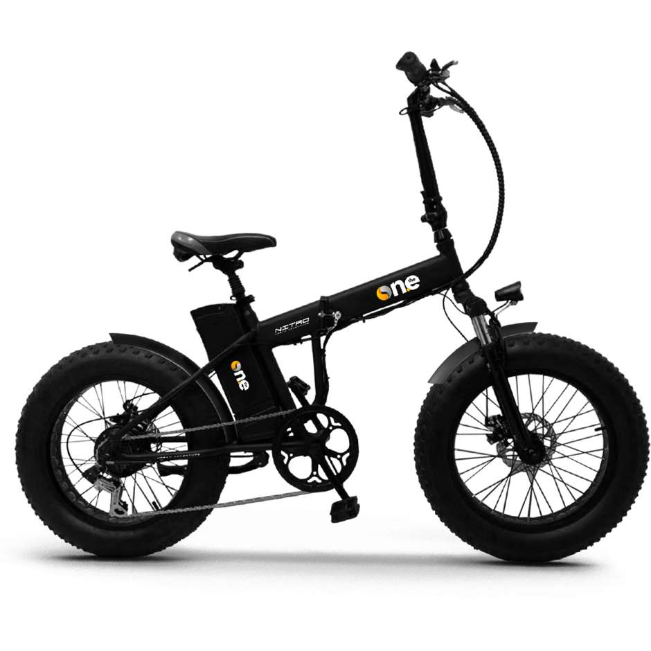 Icon.e ONENITRO E-bike Fatbike Ruote 20" Potenza 250 W Autonomia 20 Km Vel. Max 25 km/h colore nero